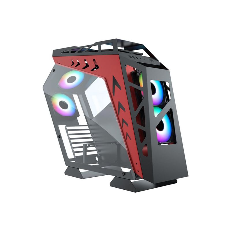 Dragos Robotic 600W Kırmızı - Siyah Gaming Oyuncu Bilgisayar Kasası Fan Hariç